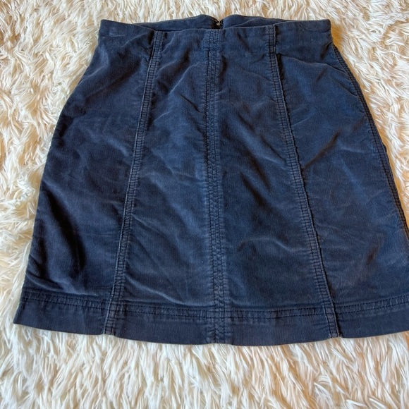 Free‎ People Modern Femme corduroy blue mini skirt size 4 REVOLVE - Picture 4 of 11